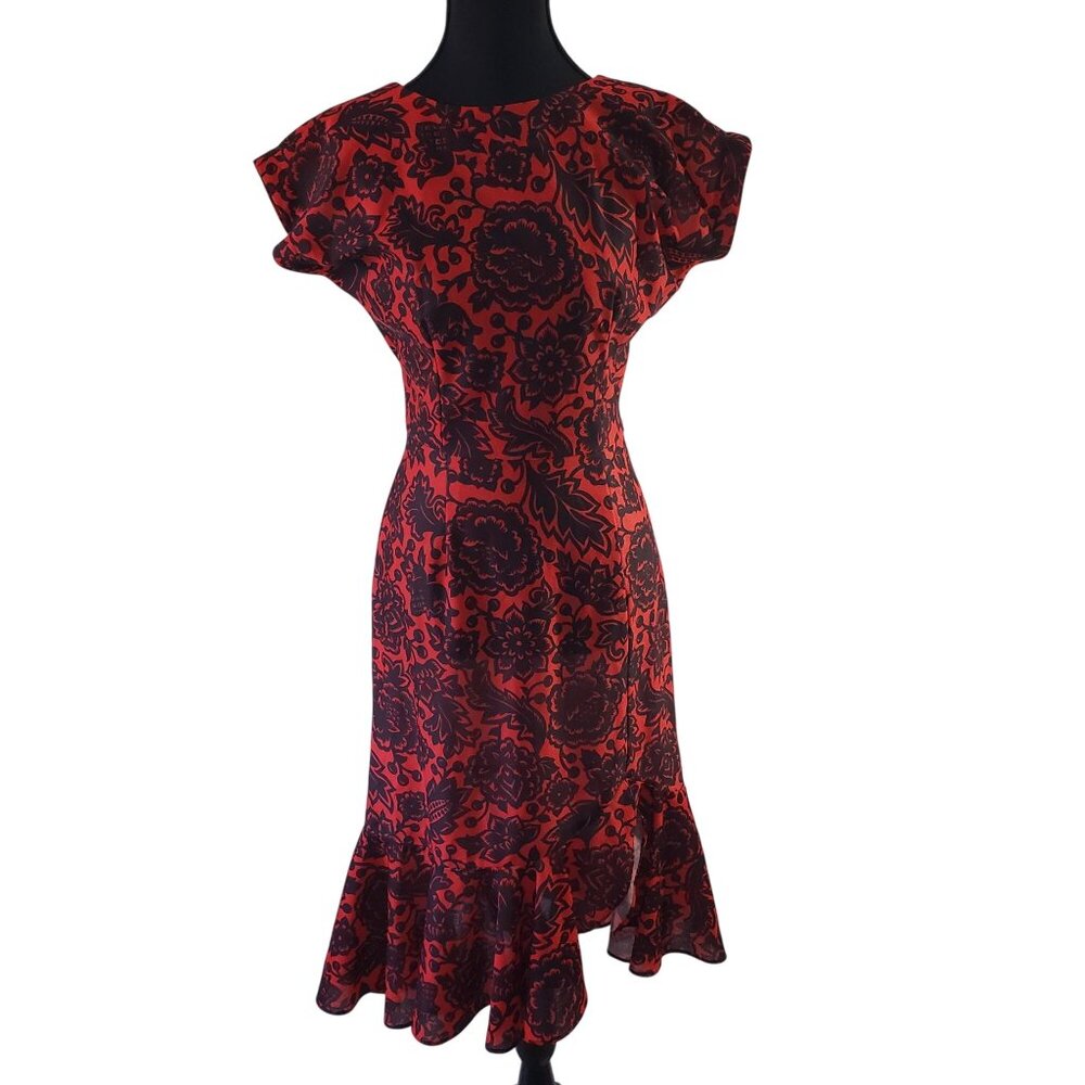 Vintage 80s Avon Marilyn‎ Hourglass Wiggle Dress Size 5/6 Floral Party Feminine